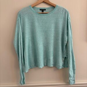 Eileen Fisher Soft Teal Knit Top